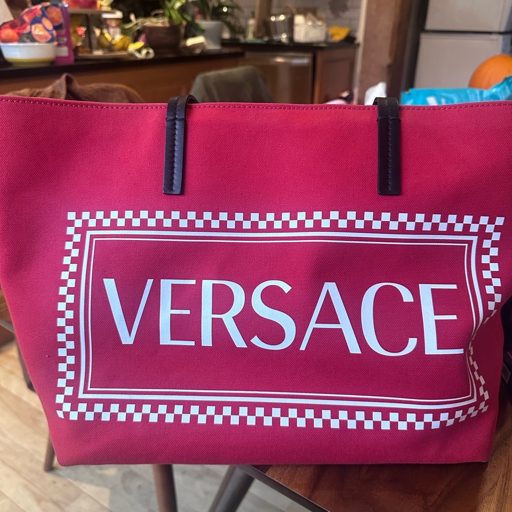 Versace Borsa Canvas stampa logo